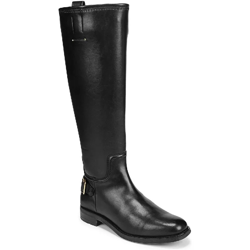 Boots with craft trail stamp -Franco Sarto Womens Merina Buckle Embossed Knee-High Boots