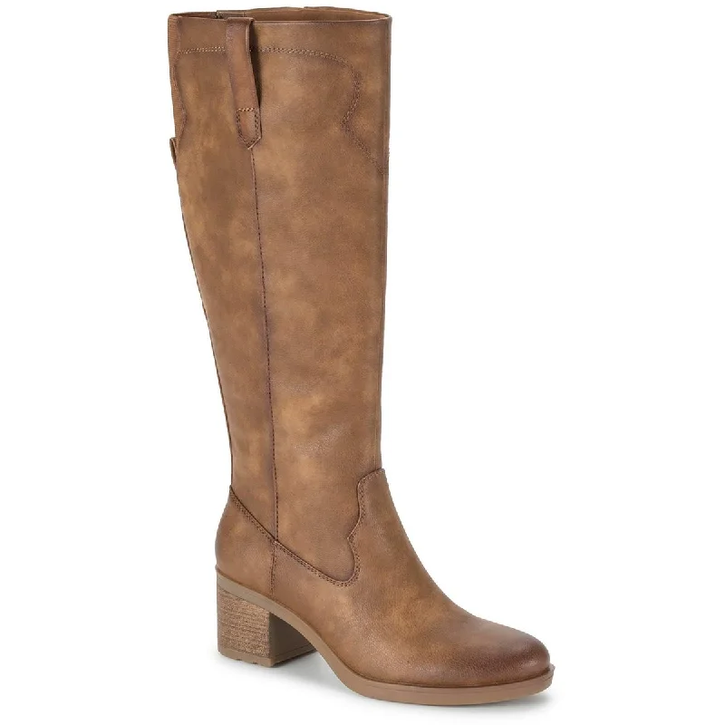 Boots with hard ridge beds -Baretraps Womens Cyra Faux Leather Knee-High Boots