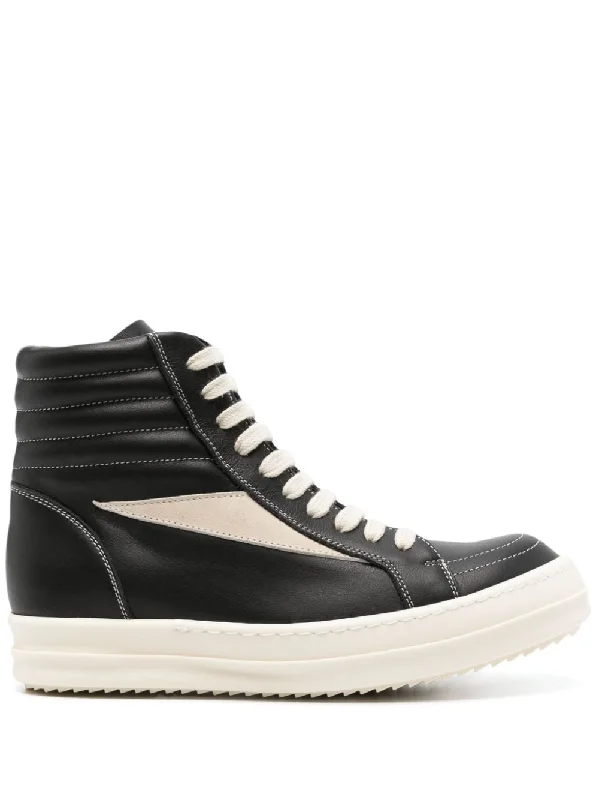 Athletic shoes for relaxed walks -RICK OWENS High Vintage Leather High-Top Sneaker - FW24