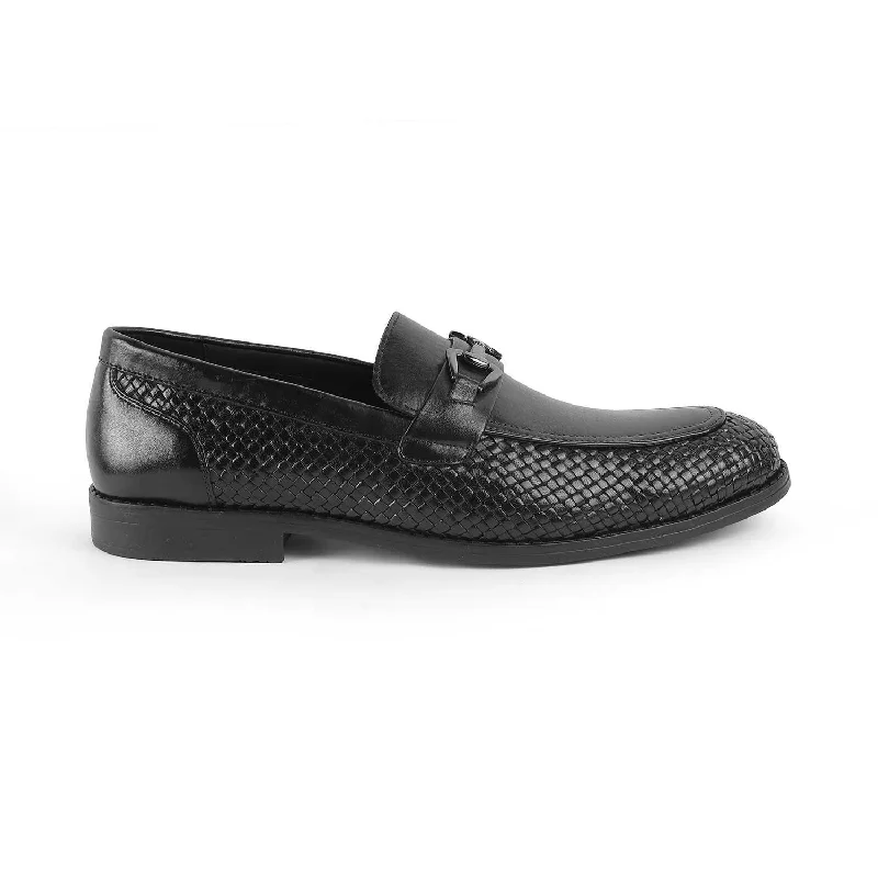 Best loafers for urban night strolls-Tresmode Julio Black Men's Leather Loafers