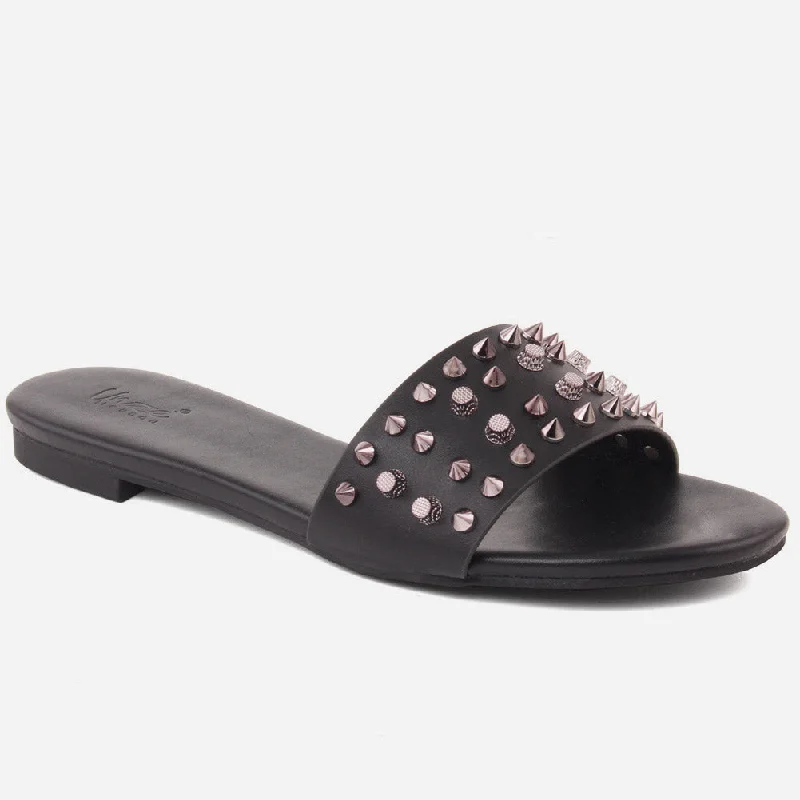 Slippers with soft nap backs -Women "ALINA" Sparkle Evening Look Slippers