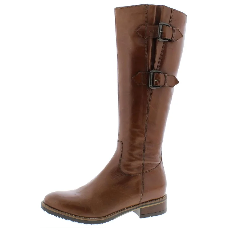 Boots with light ridge treads -Clarks Womens Tamro Spice Leather Tall Knee-High Boots