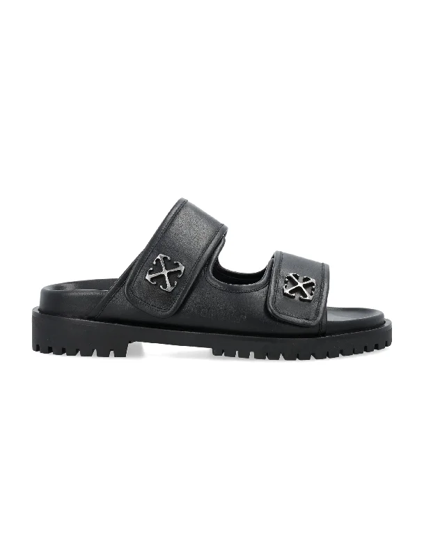 Athletic shoes for team sports -OFF-WHITE Leather Metal Arrow Sandal for Men - SS24