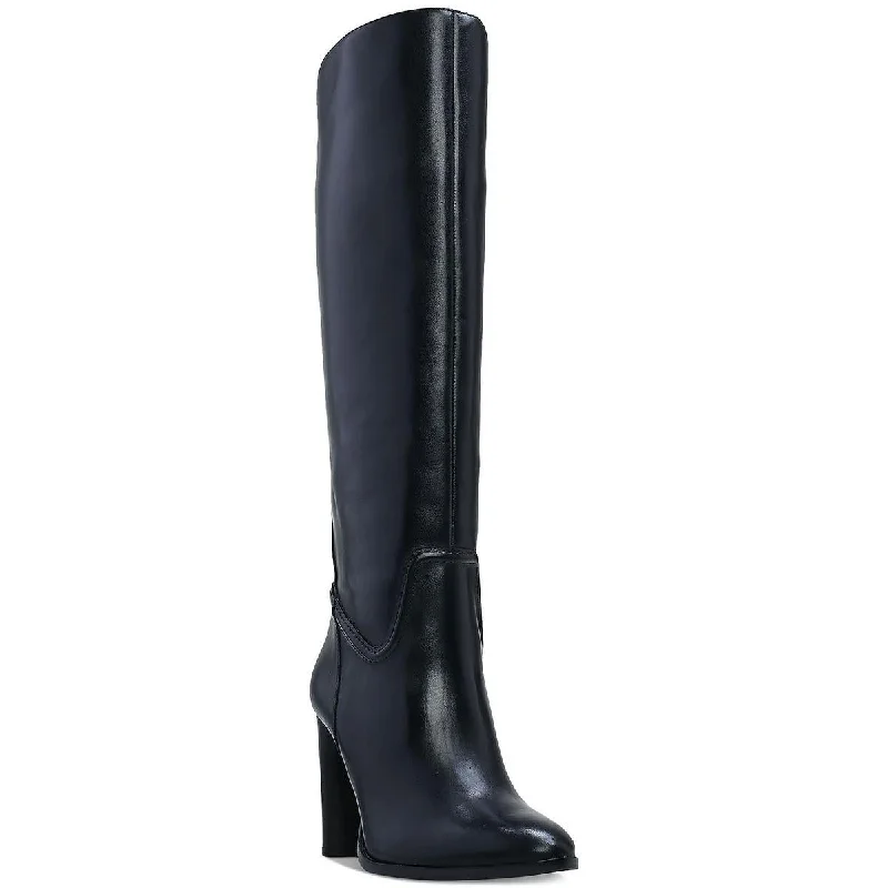 Boots with green ridge hush -Vince Camuto Womens Evangee Leather Tall Knee-High Boots