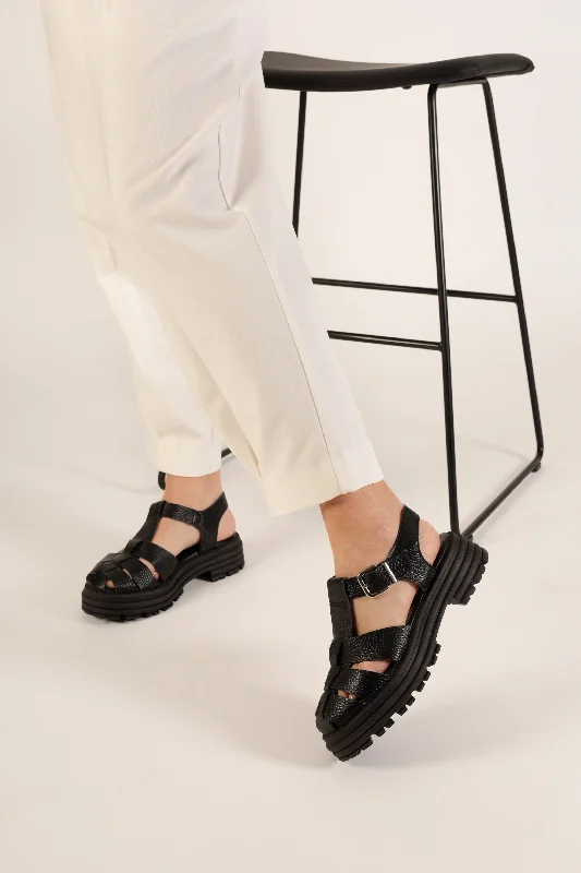 Stylish sandals for sunny shore evenings-CALA BLACK