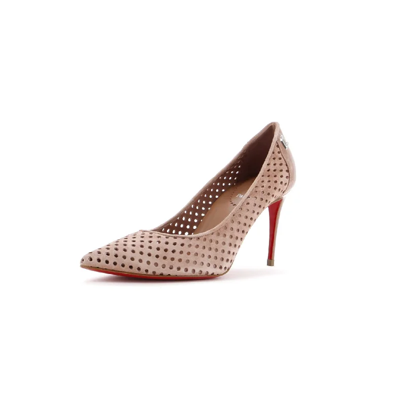 High heels for outdoor dusk walks -Women's Perfokate Pumps Perforated Suede and Patent 85