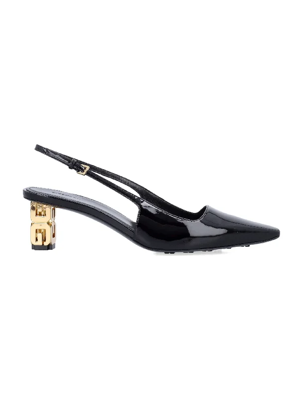 High heels with skid-proof sole patterns -GIVENCHY Elegant Slingback Pumps with Gold-Tone Heel - 2 inch