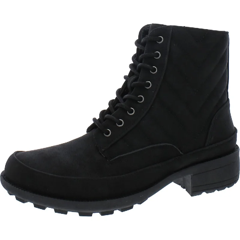 Boots with ridge trail repose -Easy Street Womens Elsie Zipper  Combat & Lace-Up Boots