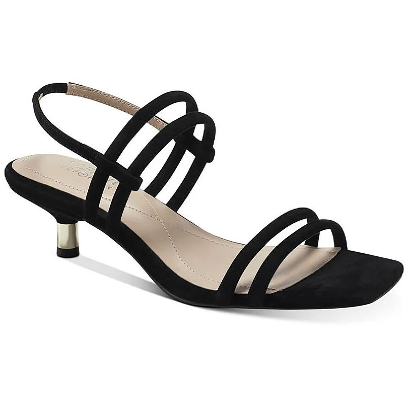 Lightweight sandals for warm coastal evenings-Alfani Womens Paulina Padded Insole Ankle Strap Kitten Heels