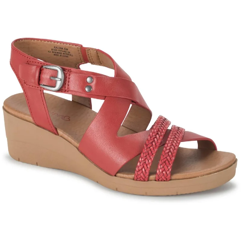 Affordable sandals for tropical shore evenings-Baretraps Womens Kalena Faux Leather Wedge Sandals