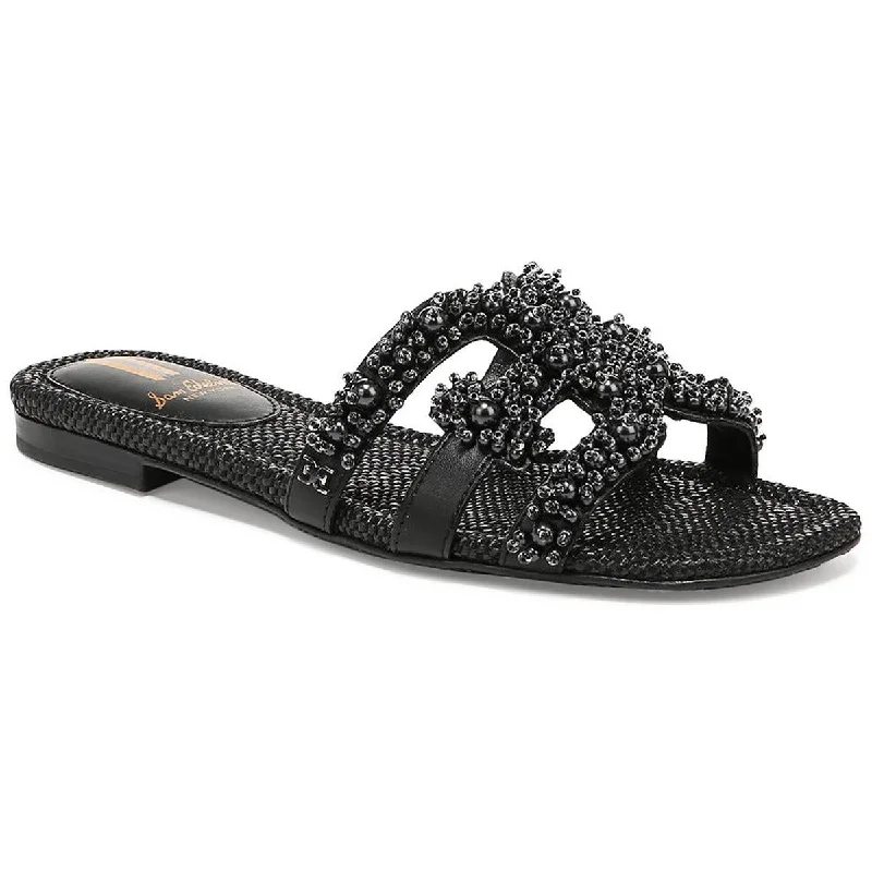 Lightweight sandals for warm coastal evenings-Sam Edelman Womens bay perla Embellished Slip On Slide Sandals