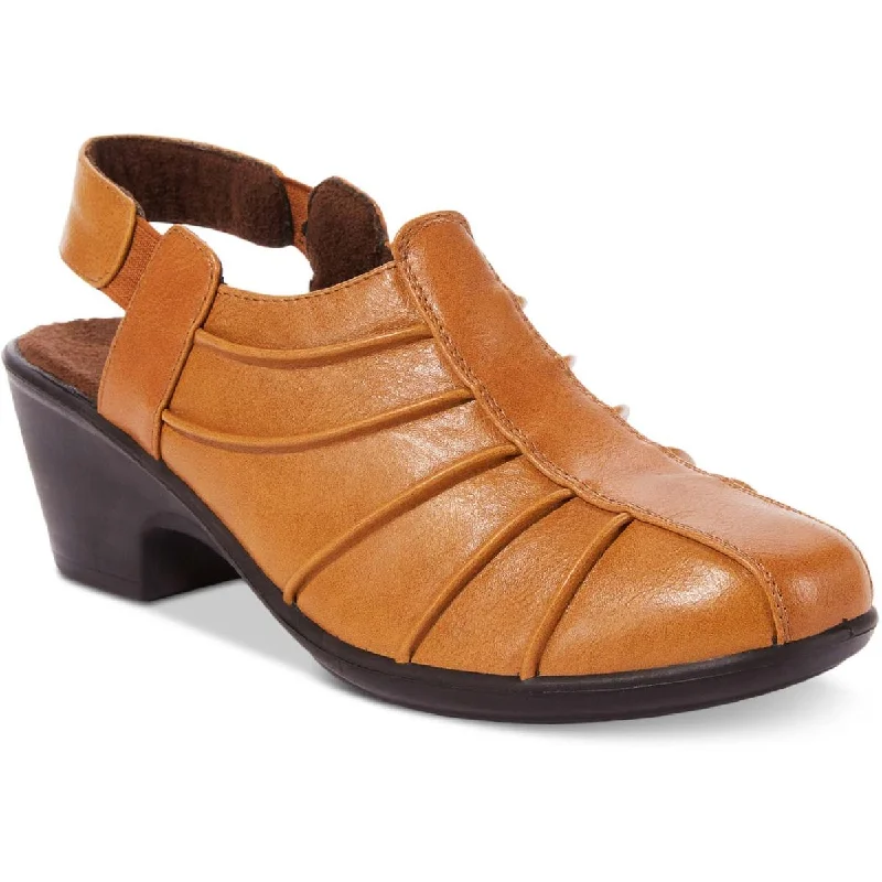 Durable sandals for tough coastal evenings-Easy Street Womens Manner Faux Leather Slingback Mules