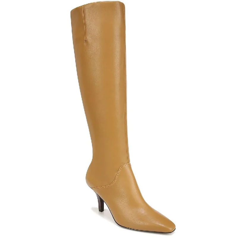 Boots for brisk ridge steps -Franco Sarto Womens Lyla Faux Leather Wide Calf Knee-High Boots