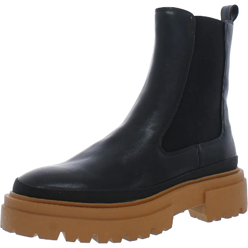 Wet-proof boots for streams -Steven New York Womens Armond Faux Leather Side Zipper Chelsea Boots