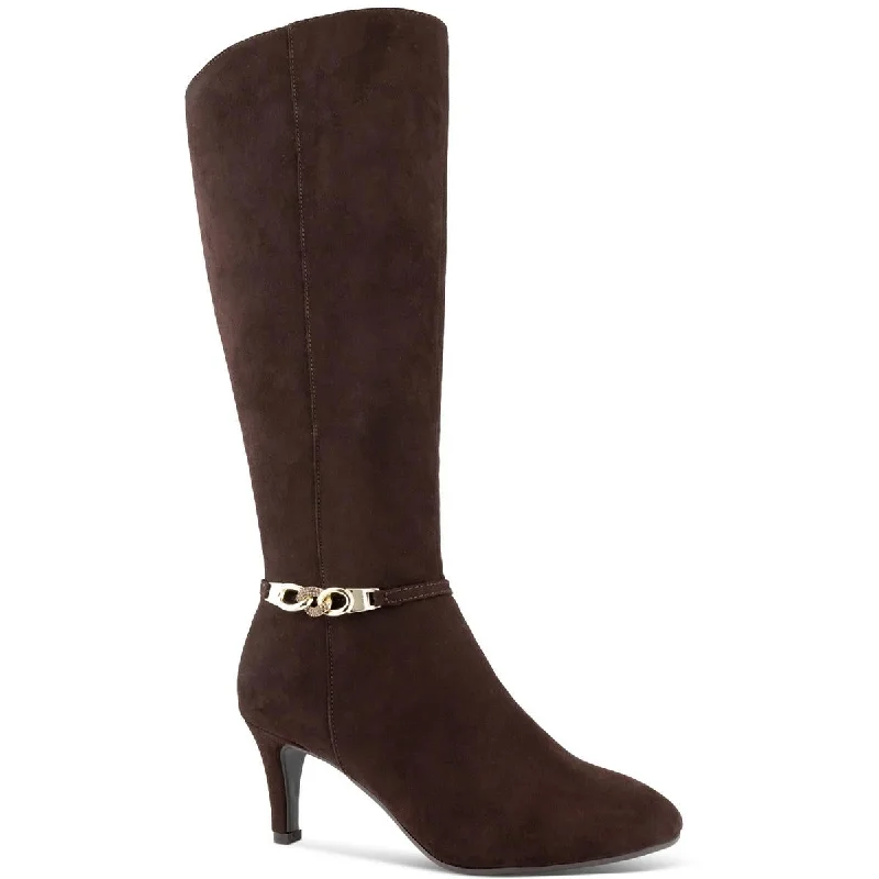 Boots for ridge trail fun -Karen Scott Womens Hanna  Faux Suede Pull On Knee-High Boots