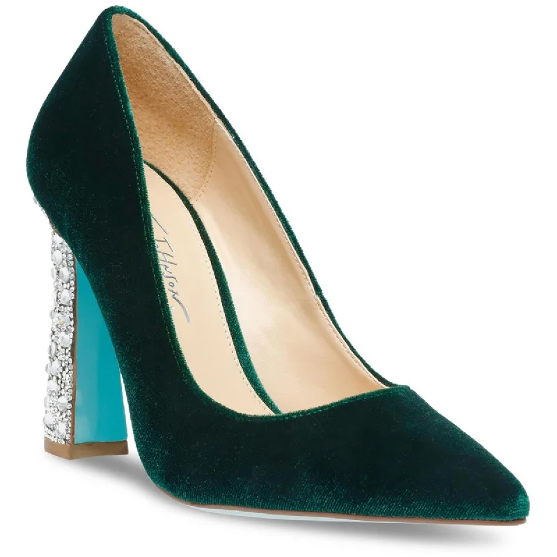 High heels for festive autumn wear -Betsey Johnson Womens Corie Embellished Slip On Pumps