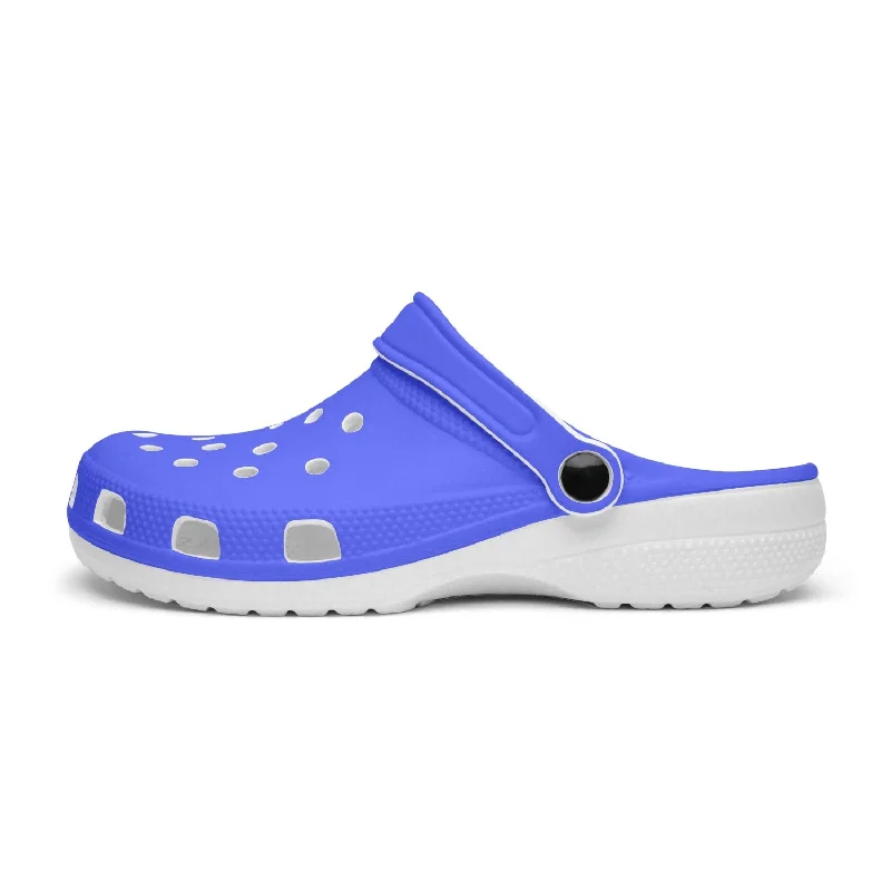 Breathable sandals for light shore evenings-Blue Color Slip On Sandals, Best Solid Blue Color Unisex Classic Lightweight Best Sandals For Men or Women