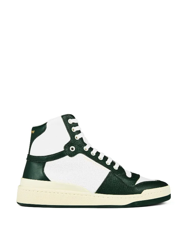 Athletic shoes with reliable support -SAINT LAURENT Mid-Top Logo Sneakers for Men