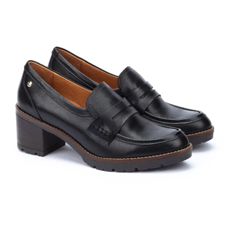 Slip-on loafers for quick evening walks-Pikolinos Llanes Loafer Black Women's