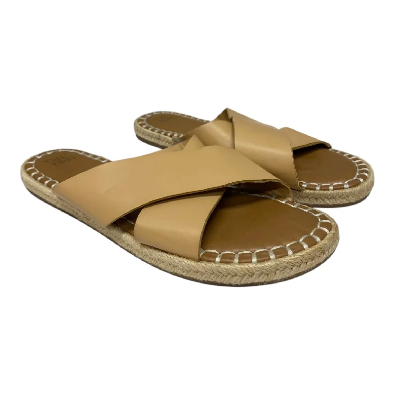 Flats for outdoor snow vibes -SANDALS FLATS by TIME AND TRU In TAN, Size: 7