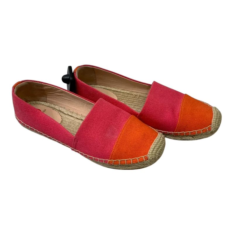 Flats for rainy frost meals -Shoes Flats By J. Crew In Orange & Pink, Size: 6.5