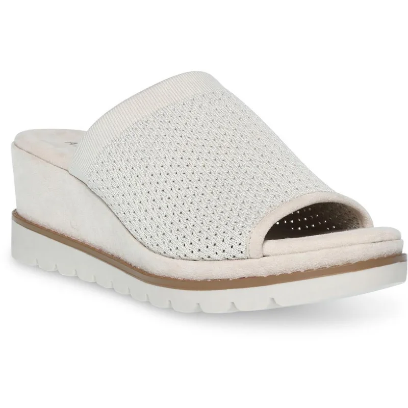 Best sandals for summer coastal evenings-Anne Klein Womens HANNAH Slip On Open Toe Wedge Sandals