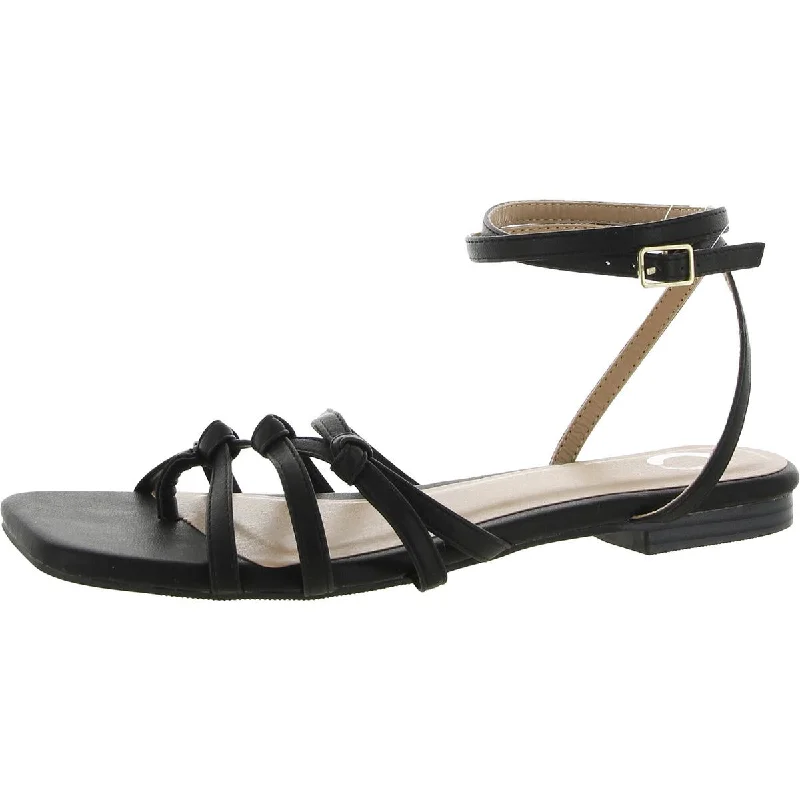 Soft sandals for relaxed seaside evenings-Journee Collection Womens Open Toe Ankle Strap Strappy Sandals