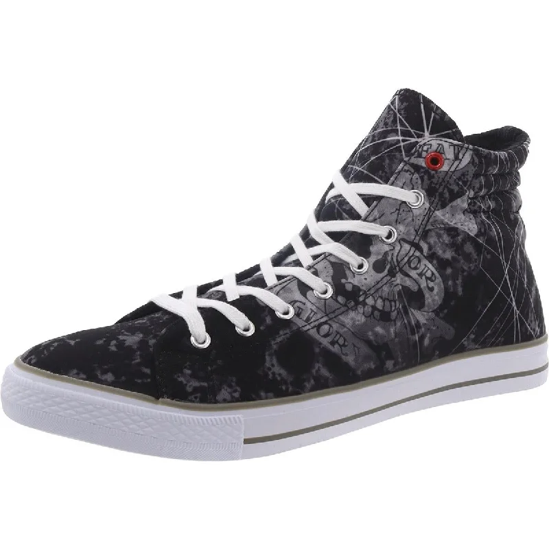 Athletic shoes with modern vibes -Ed Hardy Mens Printed Lifestyle Casual And Fashion Sneakers