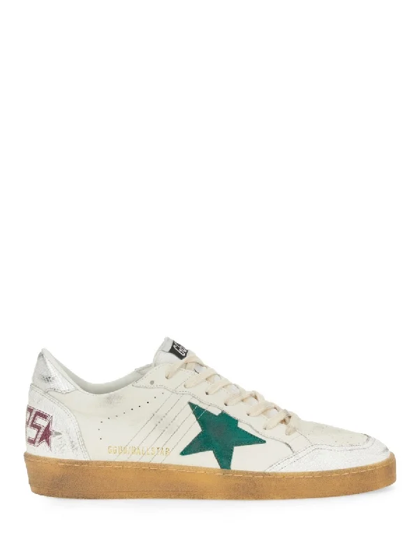 Athletic shoes with bright hues -GOLDEN GOOSE Men's Leather Sneaker Ball Star