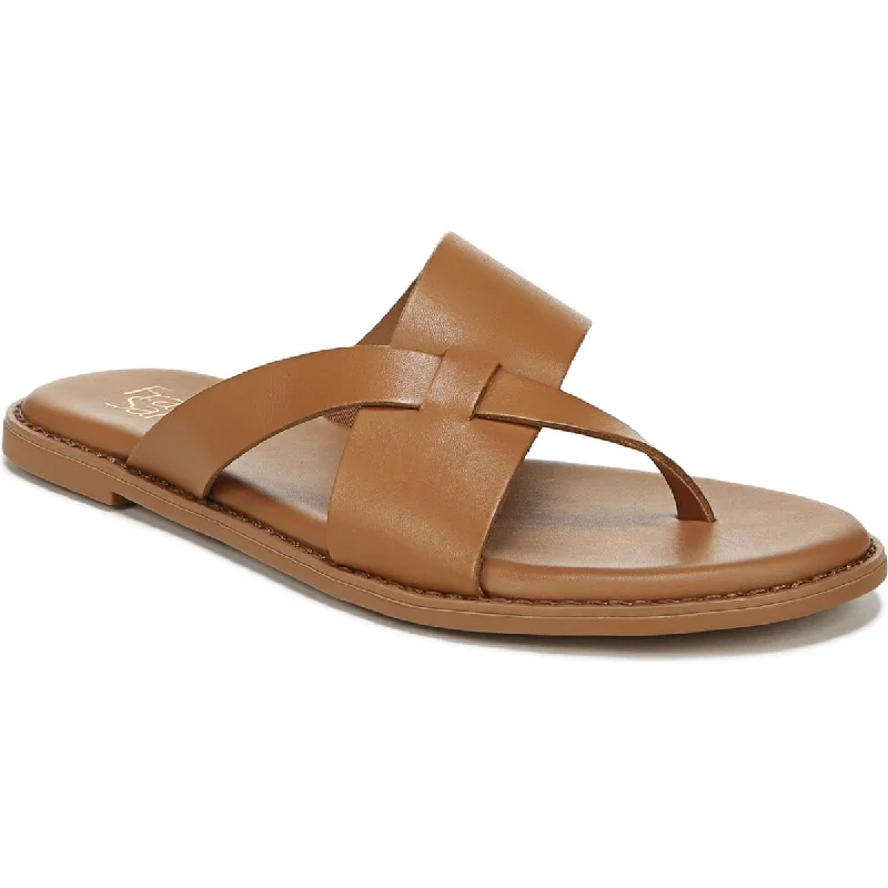 Non-slip sandals for wet seaside evenings-Franco Sarto Womens Jenice Leather Slip On Thong Sandals