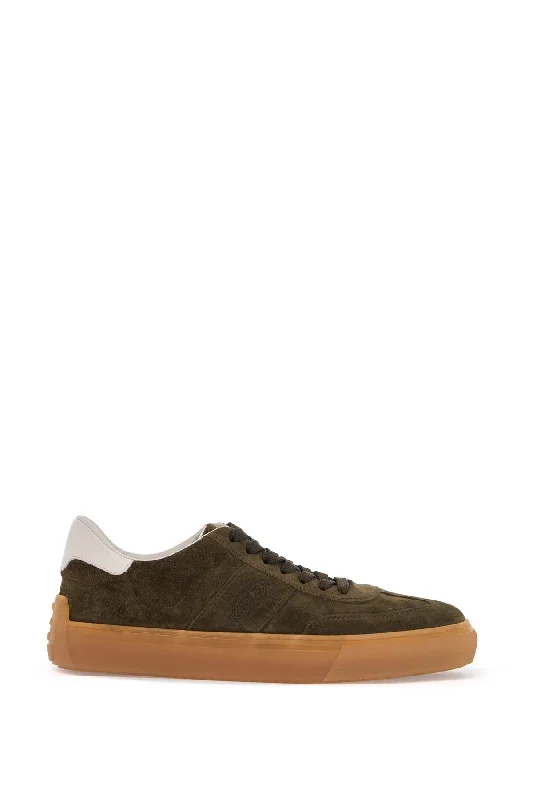 Athletic shoes for indoor sports -TOD'S Lace-Up Suede Shoes with Non-Slip Sole for the Modern Man