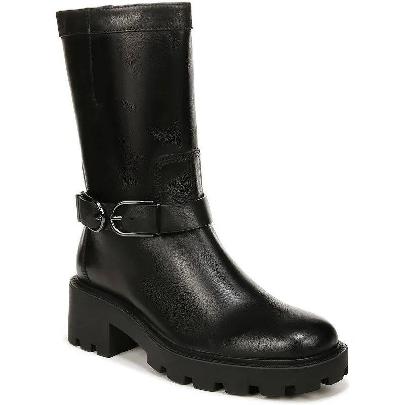 Boots with mild ridge tags -Franco Sarto Womens Elle Zipper Block Heel Motorcycle Boots