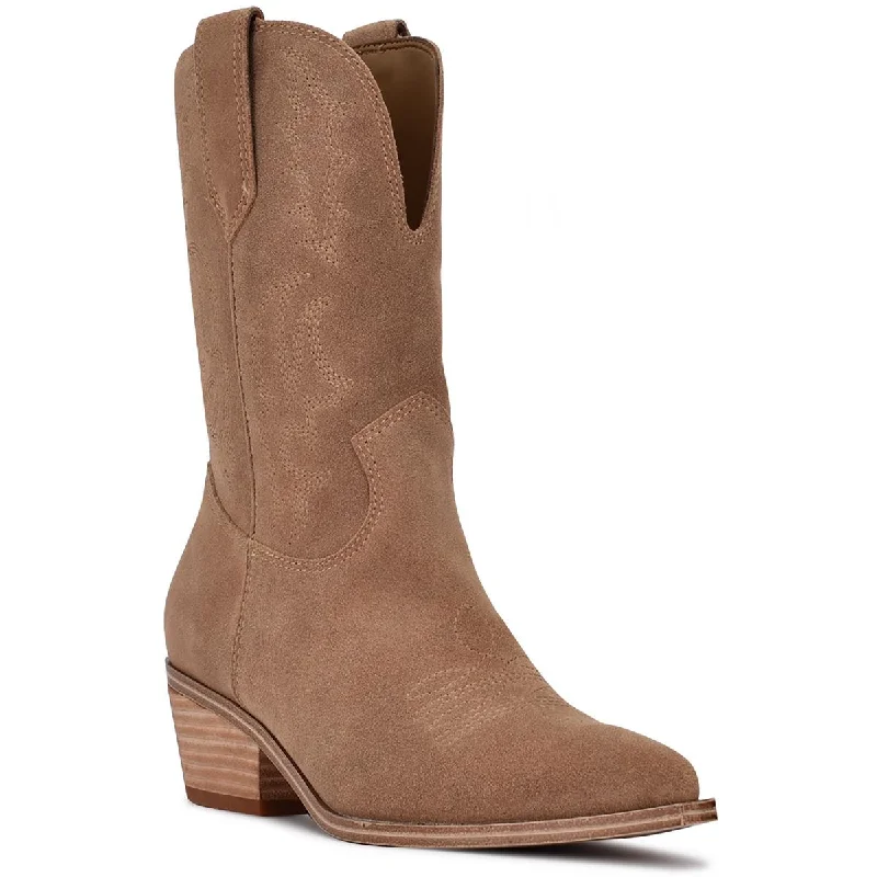 Boots with quiet ridge repose -Nine West Womens Yodown Suede Pointed Toe Cowboy, Western Boots