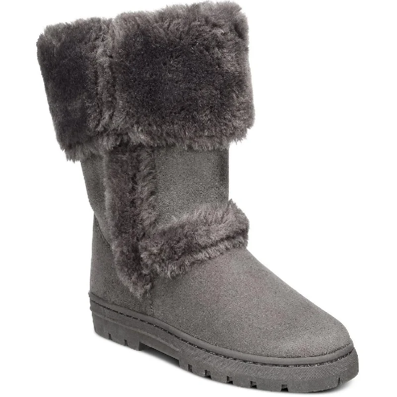 Boots with loose sole bands -Style & Co. Womens Witty Suede Faux Fur Casual Boots