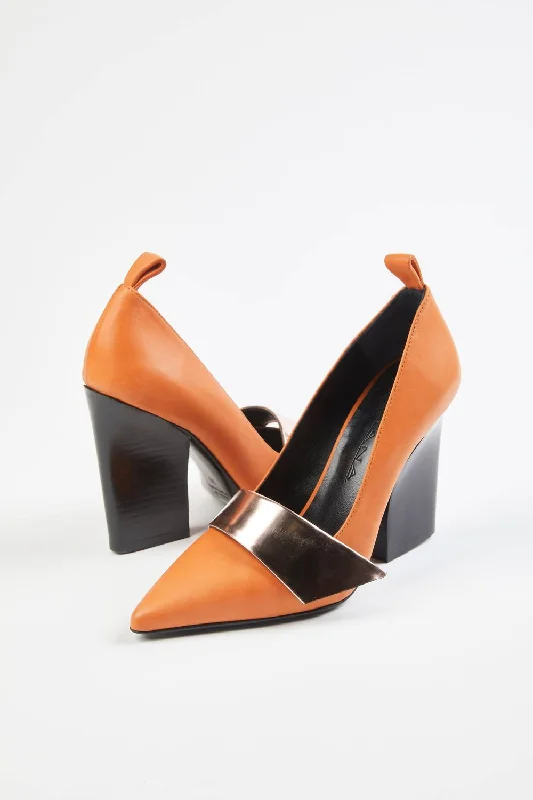 High heels for festive autumn wear -Nine 2 Fiver High Heel In Terracotta