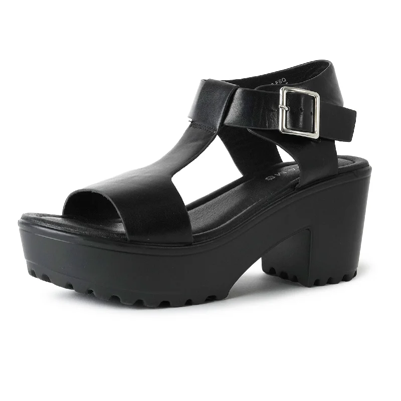 Non-slip sandals for wet beach evenings-Corby | Black