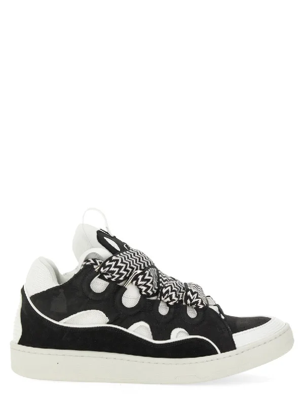 Athletic shoes with reflective strips -LANVIN Elevated Men's Curb Sneakers