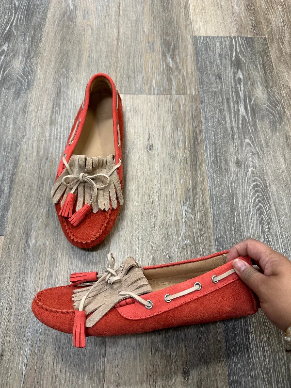 Flats for casual lodge evenings -Shoes Flats By M. Gemi In Red, Size: 9.5