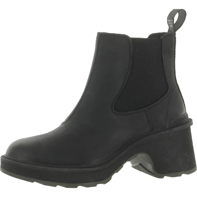 Boots with steady ridge grip -Sorel Womens Hi Line Leather Padded Insole Chelsea Boots