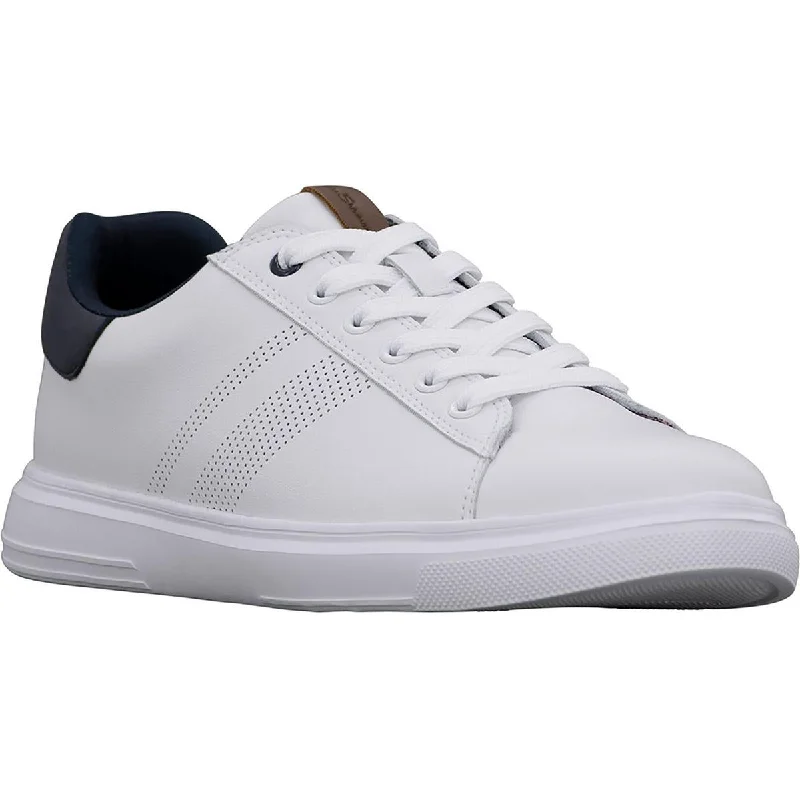 Athletic shoes with flexible padding -Ben Sherman Mens Faux Leather Lace-Up Casual And Fashion Sneakers