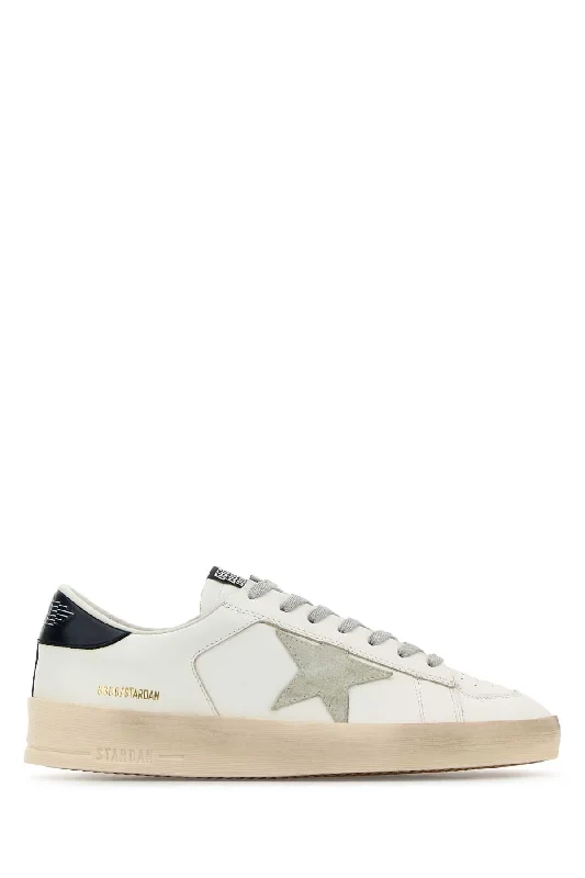 Athletic shoes with cozy padding -GOLDEN GOOSE DELUXE BRAND Stylish Men's Leather Stardan Sneakers