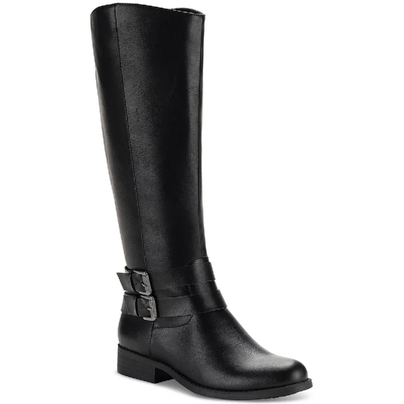 Boots for long ridge walks -Style & Co. Womens Maliaa Faux Leather Riding Knee-High Boots