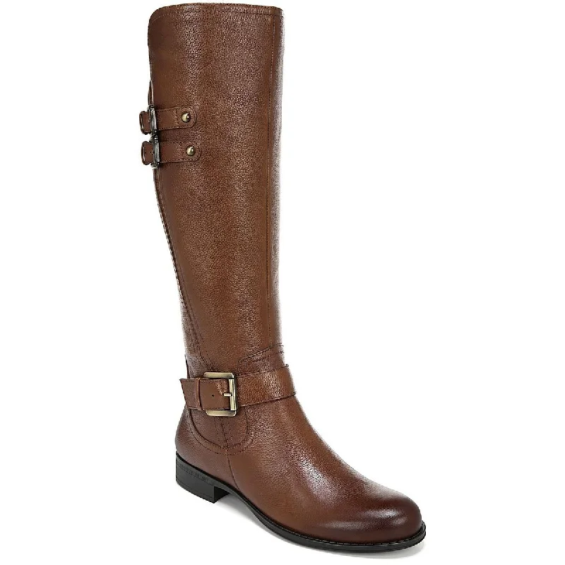 Boots with cozy ridge peace -Naturalizer Womens Jessie Leather Wide Calf Riding Boots