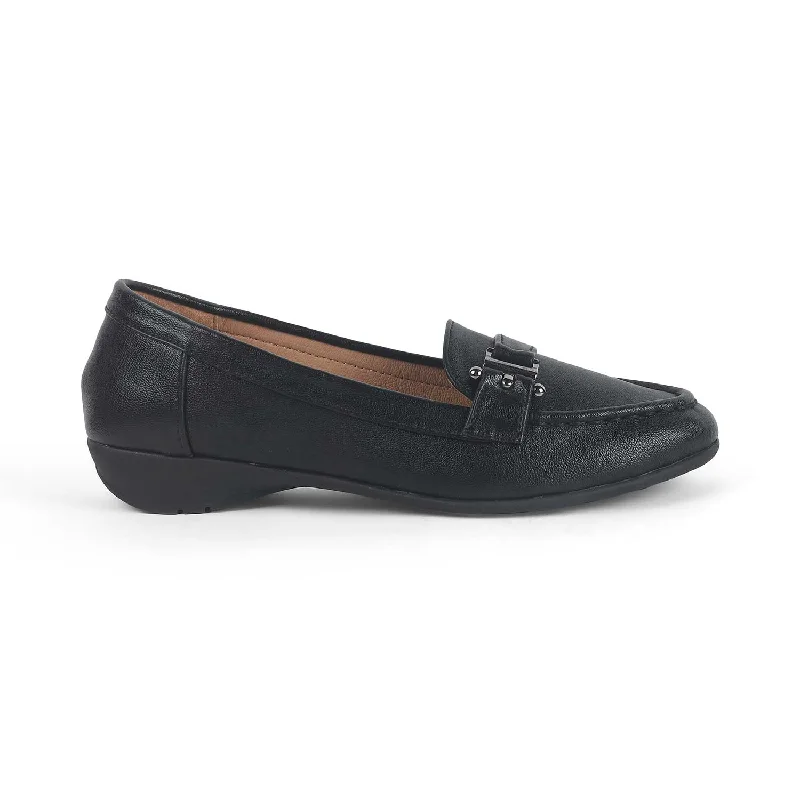 Lightweight loafers for hot night strolls-Tresmode Lasi Black Women's Casual Loafers