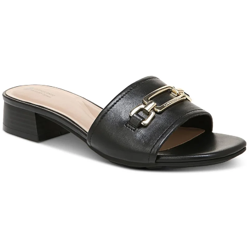 Affordable sandals for tropical shore evenings-Giani Bernini Womens HYLTTON Faux Leather Slide Sandals