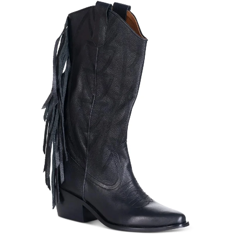 Boots with cozy ridge repose -Silvia Cobos Womens Flirter Fringe Leather Pull On Cowboy, Western Boots