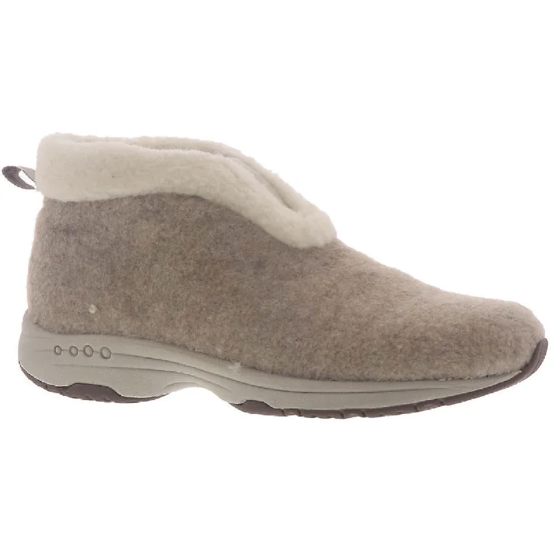 Athletic shoes for tough weather -Easy Spirit Womens Tree Pose 2 Faux Fur Slip On Slip-On Sneakers