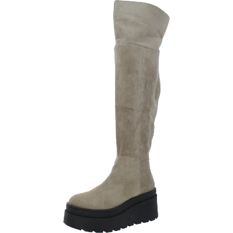 Boots with soft ridge piles -Free People Womens Tall Suede Over-The-Knee Boots