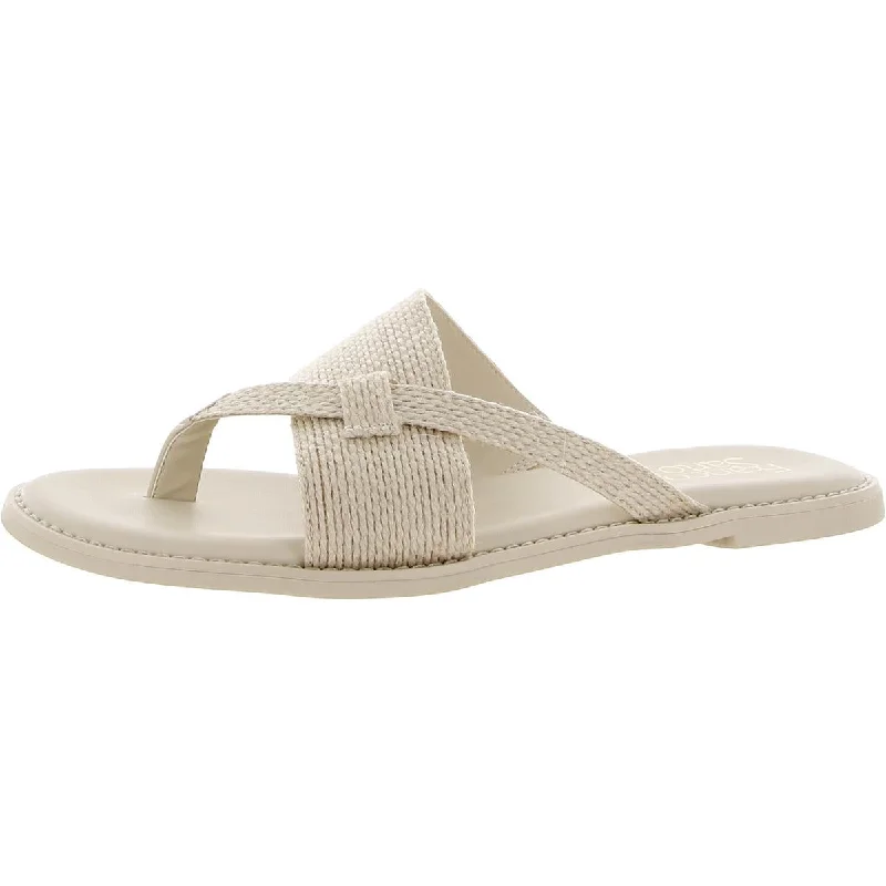 Fashionable sandals for warm coastal evenings-Franco Sarto Womens Jenice 2 Woven Open Toe Slide Sandals