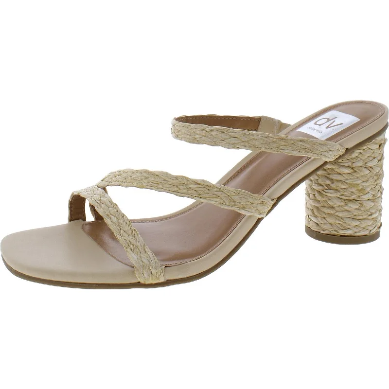 Soft sandals for relaxed seaside evenings-DV By Dolce Vita Womens Minnee Square Toe Slip On Block Heels